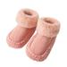 Qufokar Boots for 1 Year Old Girl Toddler Girls Tracksuit Toddle Footwear Winter Toddler Shoes Soft Bottom Indoor Non Slip Fleece Warm Floor Socks Shoes
