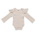 Qufokar Carters Simple Joys Baby Girl Twin Clothes Girls Baby Girls Long Ruffled Sleeve Ribbed Romper Bodysuit Outfits Clothes