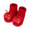 Qufokar Baby Bring Home Outfits Girl Big Girls Walking Shoes Autumn And Winter Boys And Girls Children Socks Shoes Non Slip Indoor Floor Baby Sports Shoes Warm And Comfortable Solid Color Red Rabbit