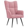 vidaXL Relaxsessel Rosa Samt