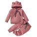 Qufokar Baby Basic Clothes Girl Outfits Children Kids Toddler Baby Girls Boys Long Sleeve Cute Animals Hoodie Sweatshirt Pullover Tops Cotton Trousers Pants Outfit Set 2Pcs Clothes