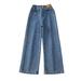 Tollder Girl High Elastic Waist Flare Leg Pants Casual Long Wide Leg Pants Jeans Trousers Wear Girls Clothes for Girls Size 14-16