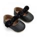 BESLY 0-18M Toddler Baby Girls Princess Leather Shoes Infant Moccasins Bow Wedding Dress Shoes