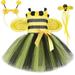 Children Place Dresses for Girls Kids Fall Dress Kids Toddler Baby Girls Spring Summer Floral Bee Fancy Dress Carnival Accessory Set Dress Trim Little Girls Prom Dresses