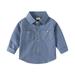 Qufokar Carters 2 Cool Kids Children Toddler Baby Boys Long Sleeve Cotton Patchwork Gentleman Solid Shirt Blouse Tops Outfits Clothes