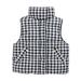 Qufokar Baby Boy Vest 12-18 Months Boys Sweater Children Kids Toddler Baby Boys Girls Plaid Sleeveless Winter Solid Coats Jacket Vest Outer Outwear Outfits Clothes