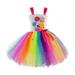 Girl Dresses 5 Sundress Size 6 Girls Toddler Girls Sleeveless Babys Birthday Dresses Girl Party Tutu Princess Dress Kids Rainbow Dress Youth Girls Easter Outfit Girl Picture Dress