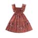 Girls Winter Clothes Size 6 Years Summer Dress under 10 Girl s Casual Dress Summer Scoop Neck Sleeveless Flowy Print Plain Sundress Dress Big Girl Size 12 Dresses Big Girl Sweater Dress