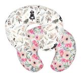 Qufokar Silicone Baby Bibs With Spoon Pregnancy Care Package Baby Floral Cover feeding Case Nursings Cover Slipcover 2 Pack
