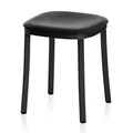 Emeco 1 Inch Small Stool, Upholstered - 1 INCH 18 DARK PC SPVOBLCK