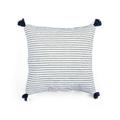 Lush Decor Pinnacle Stripe Decorative Pillow Navy/Off White Single 20X20