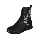 Boots for Women Fashion Side Zipper Tennis Shoes Red Sparkly Shoes Work Boots Red Boots Knee High Black Ankle B