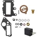 EPOTOOR Carburetor Rebuild Repair Kit with Float Fit for Johnson Evinrude 9.5 HP 1964-1973 BRP OMC SysteMatched