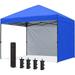 ABCCANOPY Pop Up Canopy Tent 10x10Ft Outdoor Canopy with 2 Removable Sunwalls Instant Sun Protection Shelterï¼ŒBlue