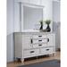 Canora Grey Ranbir 5 Drawer Dresser Wood in White/Brown | 39.5 H x 64 W x 17.5 D in | Wayfair ECEA4FCE50CA44F2BAD4B9B00CD32B93