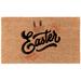 The Holiday Aisle® Nadda Happy Easter Wishes 30" x 18" Non-Slip Outdoor Doormat Coir in Brown | 30 H x 18 W x 1 D in | Wayfair