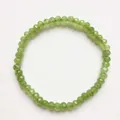 Bracelet Péridot Facette pour Homme et Femme Pierre Naturelle Verte Perlée Bijoux de Yoga Corde