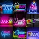 Ineonlife – panneau néon en verre à vin lumière LED fête Club Restaurant boutique Bar