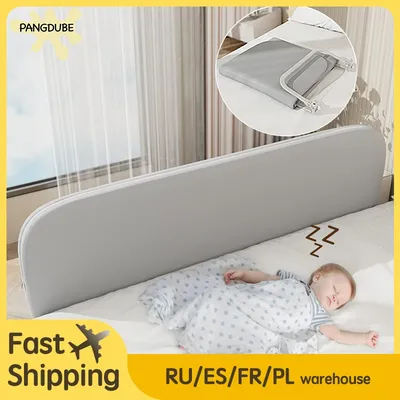 Garde-Corps de Lit Pliable pour Bébé Barrière de Protection Portable 120x55cm