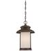 Bethany; LED Outdoor Hanging with Satin White Glass