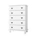 100% Solid Wood Kyle 5-Drawer Chest, White - Palace Imports 8301