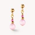 Coeur De Lion Elegance Gemstones Earrings Gold & Pink