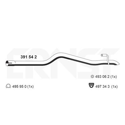 Ernst Abgasrohr [Hersteller-Nr. 391542] für Mercedes-Benz, VW Image
