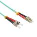 Cable Central LLC (10 Pack) 1m LC/UPC-ST/UPC OM3 Multimode Duplex OFNR 2.0mm Aqua Fiber Optic Patch Cable - 3.2 Feet