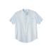 Men's Big & Tall Short Sleeve Poplin Mandarin Collar Shirt by KingSize in Ocean Breeze (Size XL)