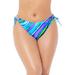 Plus Size Women's Innovator Adjustable Side-Tie Bikini Bottom by Swimsuits For All in Cool Rainbow Stripe (Size 10)