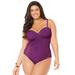 Plus Size Women's Crochet Underwire One Piece Swimsuit by Swimsuits For All in Spice (Size 20)