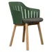 Cane-line Choice Indoor Dining Chair with Seat Cover, Teak Legs - 54500PPS | 54504T | 74500Y1510