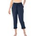 Plus Size Women's Taslon® Cover Up Roll-Up Pant by Swim 365 in Navy (Size 34/36)