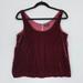 J. Crew Tops | J Crew Shirt Womens 4 Burgundy Velvet Tank Top Cropped Sleeveless Blouse Classic | Color: Red/Tan | Size: 4