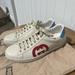 Gucci Shoes | Available Interlocking Gucci Red Logo Sneakers Unisex Women 10 Men 7 | Color: Cream/Red | Size: 10