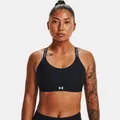 Women's Under Armour Infinity Mid Covered Sports Bra Black / Black / White M