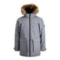 Men's Jack & Jones Grey Marl Faux Fur Hooded Parka Jacket New Look