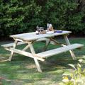 Rowlinson Picnic Bench 70cm (h) x 150m (l) x 150cm (d) Timber