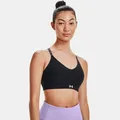 Women's Under Armour Infinity Low Covered Sports Bra Black / Black / White M