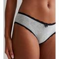 3 Pack Black Grey and White Lace Trim Short Briefs New Look