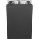 Smeg DI4522 Fully Integrated Slimline Dishwasher - Black Control Panel with Sliding Door Fixing Kit - E Rated, Black