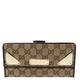 Gucci Dark Brown/Beige GG Canvas and Leather Indy Continental Wallet, Brown