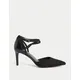 M&S Womens Wide Fit Stiletto Heel Court Shoes - 3 - Black, Black
