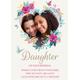 Ling Design Birthday Card - Daughter - Photo Upload - Floral - Love Heart Ecard