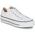 Converse Chuck Taylor All Star Lift Clean Ox Core Canvas women's Shoes (Trainers) in White. Sizes available:3.5,4,5,6,7.5,2.5,3,3.5,4,4.5,5,6,6.5,7