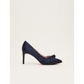 Phase Eight Womens Satin Stiletto Heel Pointed Court Shoes - 4 - Navy, Navy