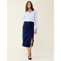 Finery London Womens Midi Pencil Skirt - 8 - Navy, Navy