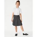 M&S Girls Longer Length School Skirt (2-16 Yrs) - 6-7 YXL - Grey, Grey