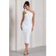 Contour | White One Shoulder Bodycon Midi Dress