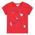 Catimini MUSIKOU girls's Children's T shirt in Red. Sizes available:3 months,6 months